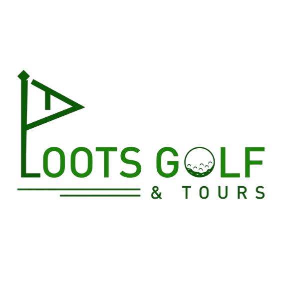 Logo for Loots Golf & Tours with a golf flag and ball design on a white background